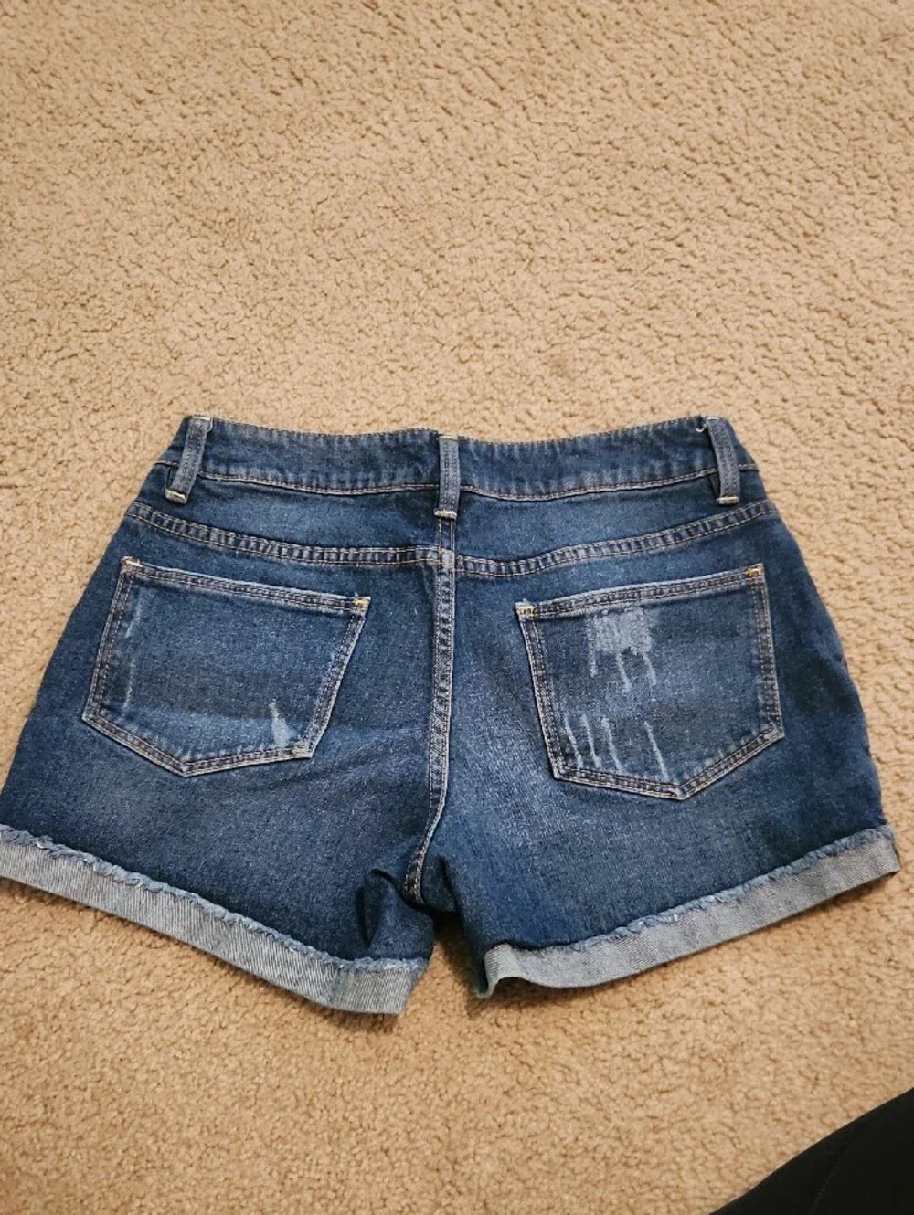 Distressed Denim Shorts